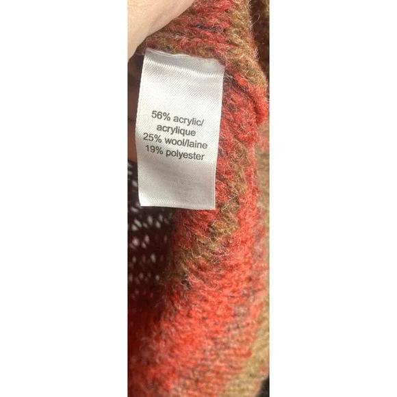 Maurices Woman's Sweater Size small‎ Open Knit Wool Blend Striped fall stretchy - Picture 7 of 8